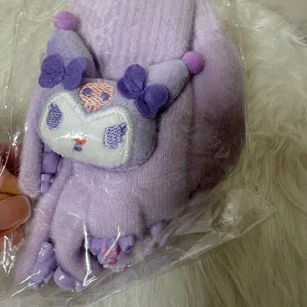 {NEW} Girls Purple Kuromi Anime Kawaii Mittens One Size